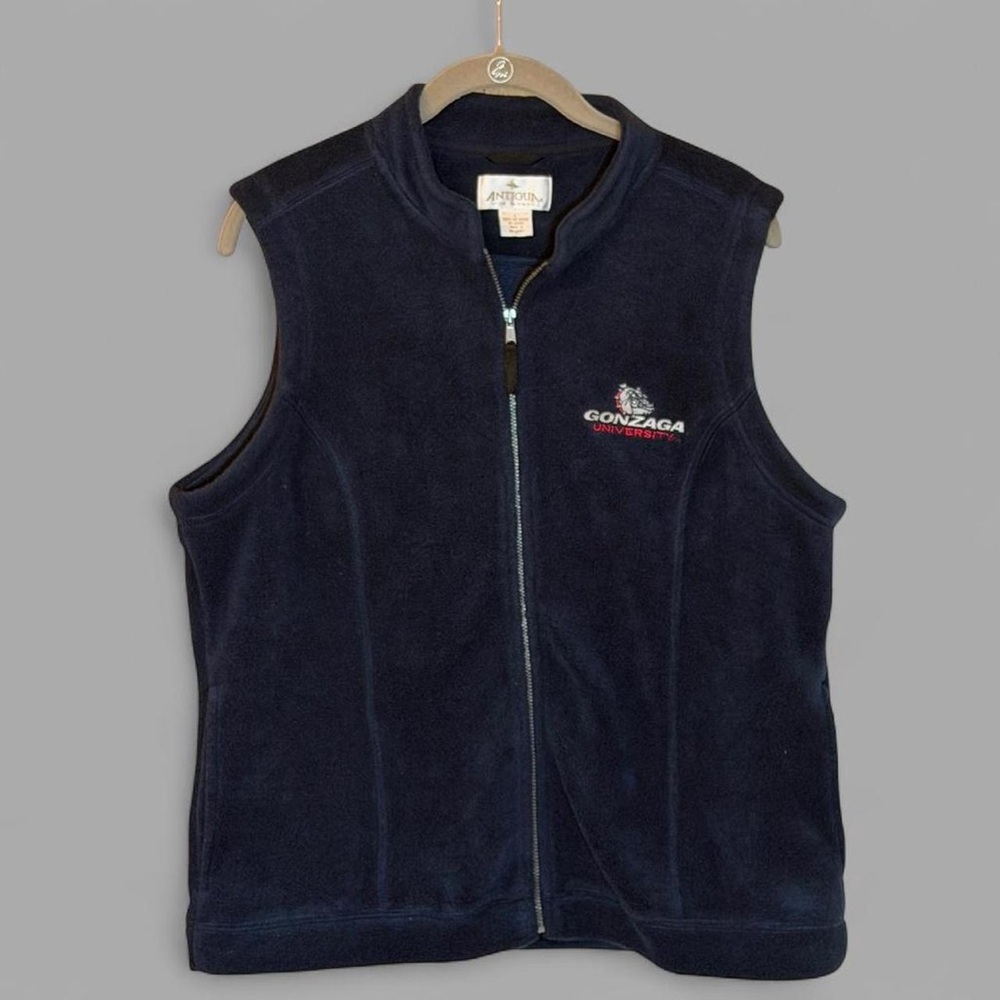 Gonzaga Navy Blue Women’s Fleece Collegiate Vest Large